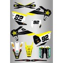 Kit de Adhesivos Rockstar Husqvarna Te/Fe 20-23 Negro/Amarillo.