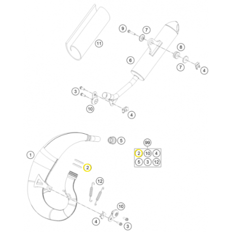 Junta de Escape Original Ktm Sx 50 09-22.