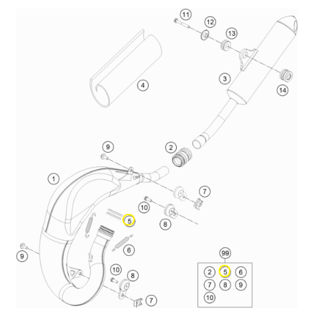 Junta de Escape Original Husqvarna Tc 65 17-22.