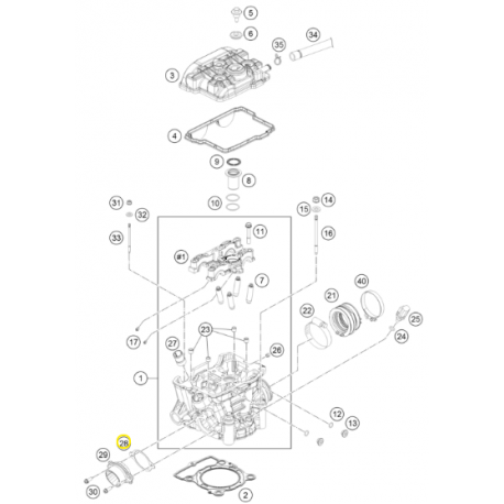 Junta de Escape Original Husaberg Fe 350 13-14.