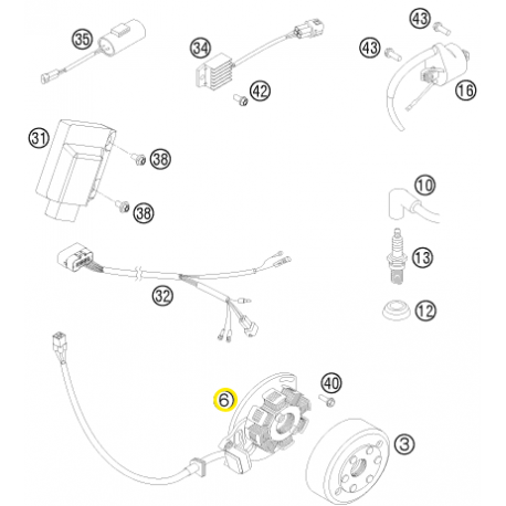 Estátor Original Husaberg Te 125 12-14.