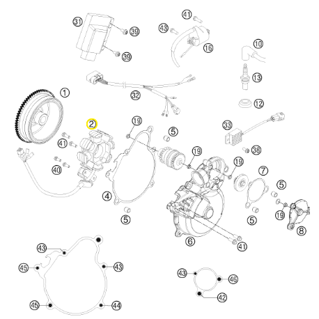 Estátor Original Husaberg Te 250/300 11-14.