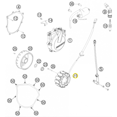 Estátor Original Ktm Sx-f 450 13-15.