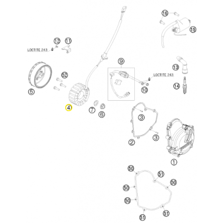 Estátor Original Husqvarna Fe 450/501 14-16.