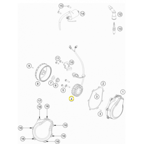 Estátor Original Husqvarna Fe 450/501 17-22.