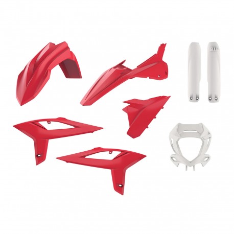 Kit Completo Plásticos Polisport Beta rr 2t/4t 20-22 Rojo/Blanco.