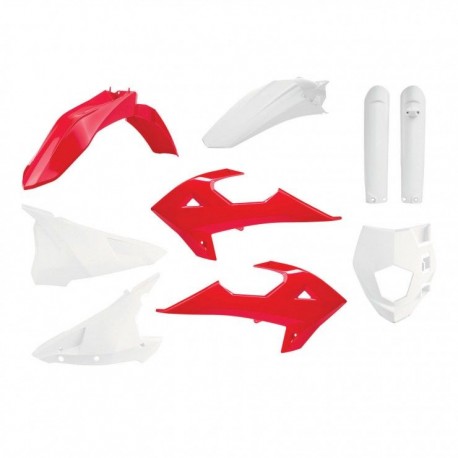 Kit Completo Plásticos Polisport Gas Gas Ec 250/300 19-20 Blanco/Rojo.