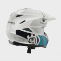 Casco Husqvarna Moto 9 Flex Railed Blanco/Azul.