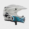 Casco Husqvarna Moto 9 Flex Railed Blanco/Azul.