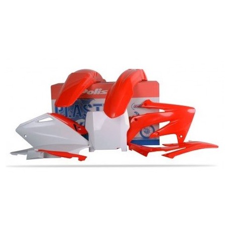 Kit Plásticos Polisport Honda Crf 250 r 04-05 Rojo/Blanco.