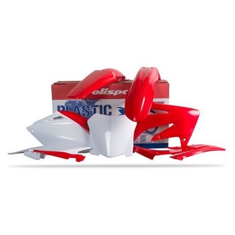 Kit Plásticos Polisport Honda Crf 250 r 2008 Rojo/Blanco.