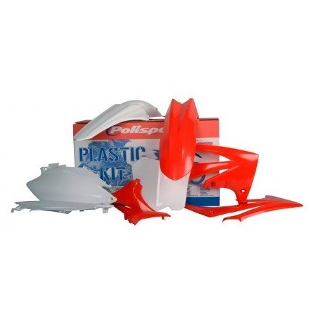 Kit Plásticos Polisport Honda Crf 250 r 11-13 Rojo/Blanco.