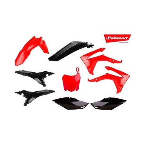 Kit Plásticos Polisport Honda Crf 250 r 14-17 Rojo/Negro.