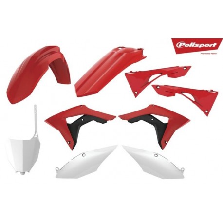 Kit Plásticos Polisport Honda Crf 250 r 18-21 Rojo/Blanco.