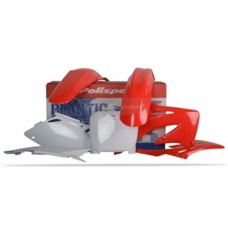 Kit Plásticos Polisport Honda Crf 450 r 02-03 Rojo/Blanco.