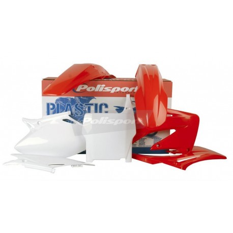 Kit Plásticos Polisport Honda Crf 450 r 2004 Rojo/Blanco.