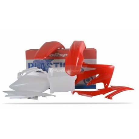 Kit Plásticos Polisport Honda Crf 450 r 05-06 Rojo/Blanco.