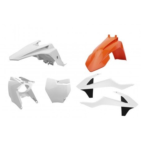 Kit Plásticos Polisport Ktm Sx 65 16-22 Blanco/Naranja.