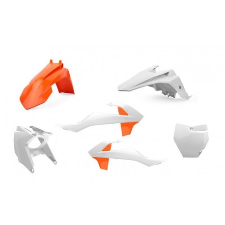 Kit Plásticos Polisport Ktm Sx 65 16-22 Blanco/Naranja.