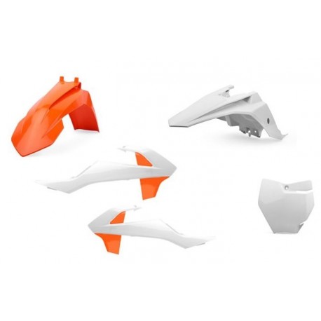 Kit Plásticos Polisport Ktm Sx 65 16-22 Blanco/Naranja.