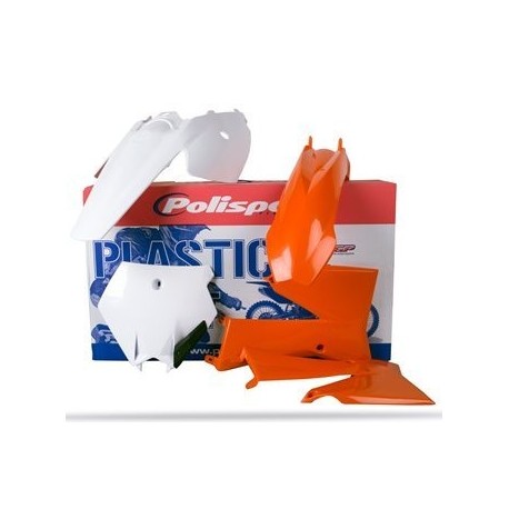 Kit Plásticos Polisport Ktm Sx 85 06-12 Naranja/Blanco.