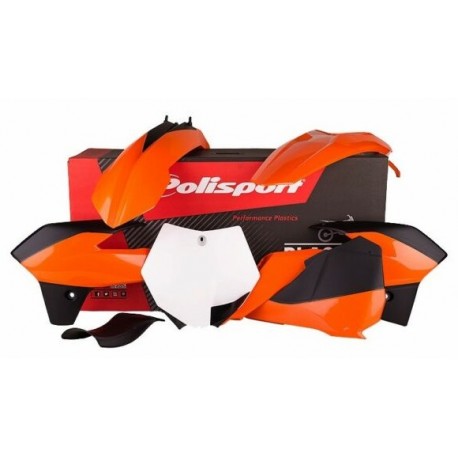 Kit Plásticos Polisport Ktm Sx 85 13-17 Naranja/Negro.