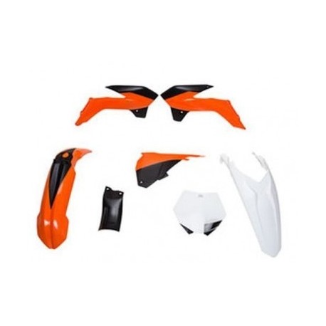 Kit Plásticos Polisport Ktm Sx 85 13-17 Naranja/Blanco.