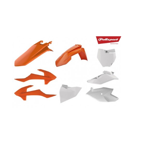 Kit Plásticos Polisport Ktm Sx 85 18-22 Naranja/Blanco.