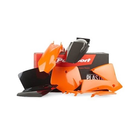 Kit Plásticos Polisport Ktm Sx 125/250 01-02 Naranja/Negro.