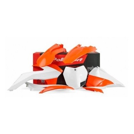 Kit Plásticos Polisport Ktm Sx/Sx-f 13-15 Naranja/Blanco.