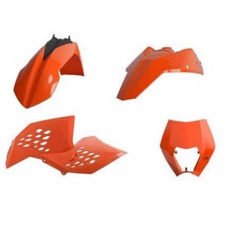 Kit Plásticos Polisport Ktm Exc/Exc-f 08-11 Naranja.