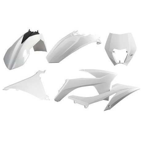 Kit Plásticos Polisport Ktm Exc/Exc-f 12-13 Blanco.