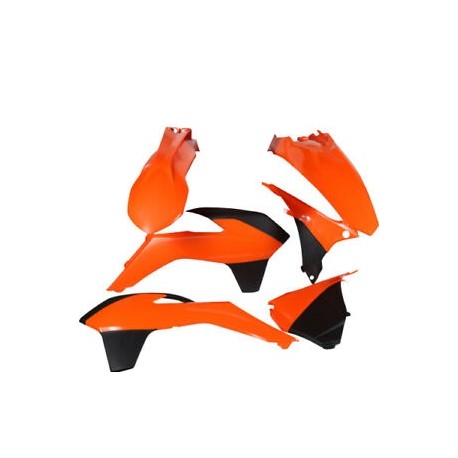 Kit Plásticos Polisport Ktm Exc/Exc-f 14-16 Naranja/Negro.