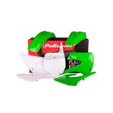 Kit Plásticos Polisport Kawasaki Kx 85 01-13 Verde/Blanco.