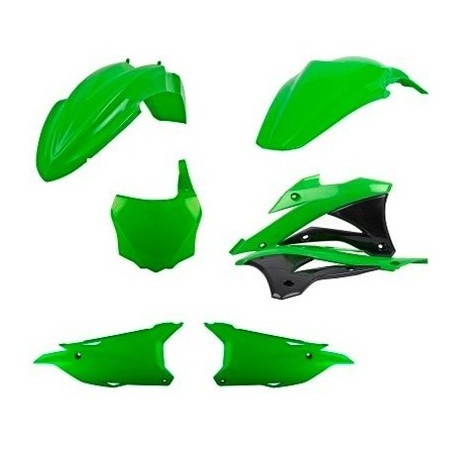 Kit Plásticos Polisport Kawasaki Kx 85 14-21 Verde/Negro.