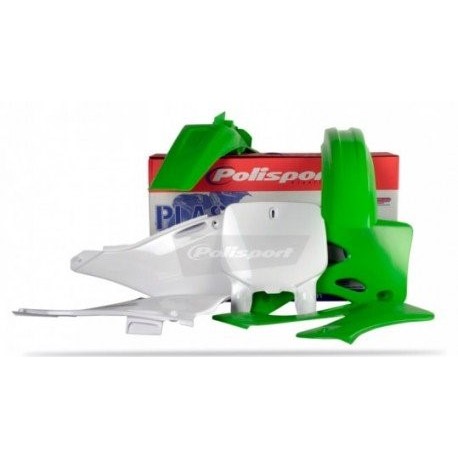 Kit Plásticos Polisport Kawasaki Kx 125/250 99-02 Verde/Blanco.