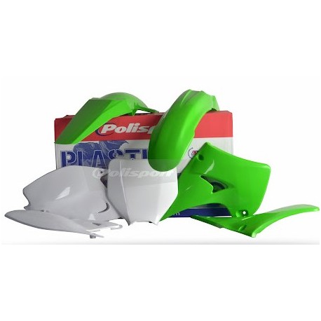 Kit Plásticos Polisport Kawasaki Kx 125/250 03-08 Verde/Blanco.