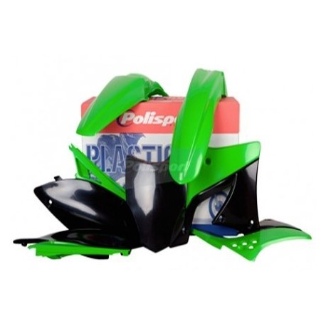 Kit Plásticos Polisport Kawasaki Kxf 250 09-12 Verde/Negro.