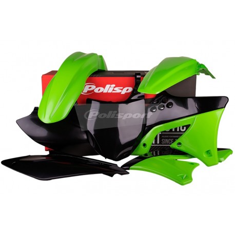 Kit Plásticos Polisport Kawasaki Kxf 250 09-12 Verde/Negro.