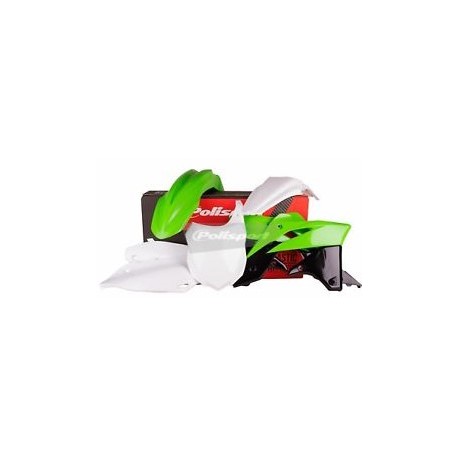 Kit Plásticos Polisport Kawasaki Kxf 250 13-16 Verde/Blanco.