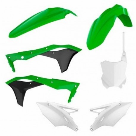 Kit Plásticos Polisport Kawasaki Kxf 250 17-20 Verde/Blanco.