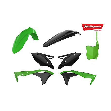 Kit Plásticos Polisport Kawasaki Kxf 250 17-20 Verde/Negro.