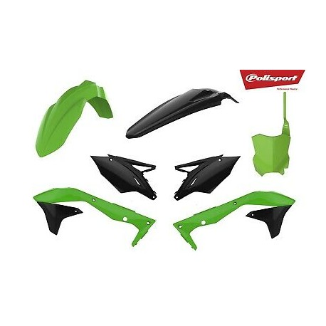 Kit Plásticos Polisport Kawasaki Kxf 450 16-18 Verde/Negro.