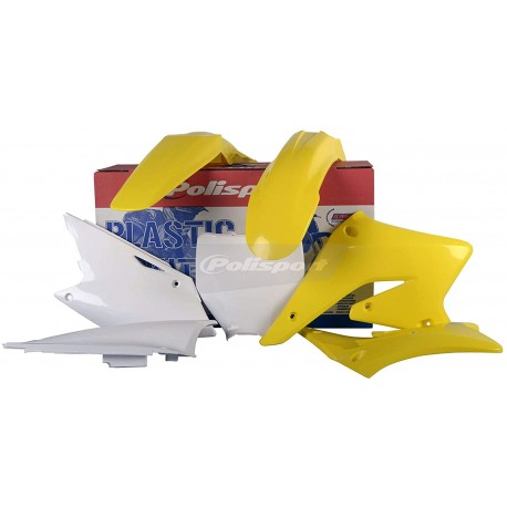 Kit Plásticos Polisport Suzuki Rmz 250 04-06 Amarillo/Blanco.