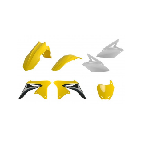 Kit Plásticos Polisport Suzuki Rmz 250 10-18 Amarillo/Blanco.