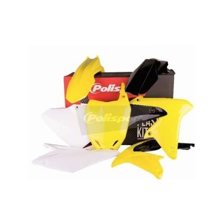 Kit Plásticos Polisport Suzuki Rmz 450 08-17 Amarillo/Blanco.