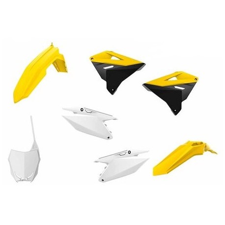 Kit Plásticos Polisport Restyling Suzuki Rm 125/250 01-08 Amarillo/Blanco.