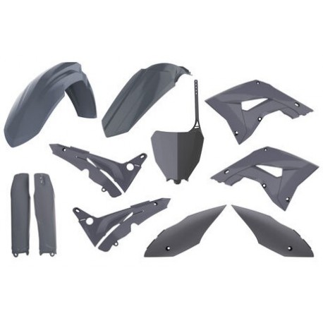 Kit Plásticos Completo Polisport Restyling Honda Cr 125/250 02-07 Gris.