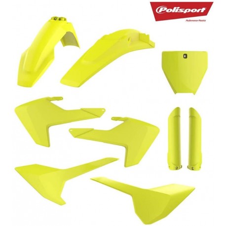 Kit Completo Plásticos Polisport Husqvarna Tc/Fc 16-18 Amarillo Flúor.