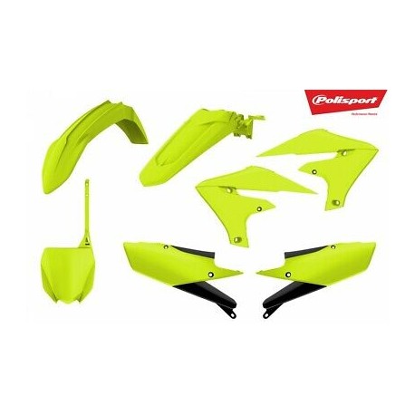 Kit Completo Plásticos Polisport Yamaha Yzf 250 19-21 Amarillo Flúor.